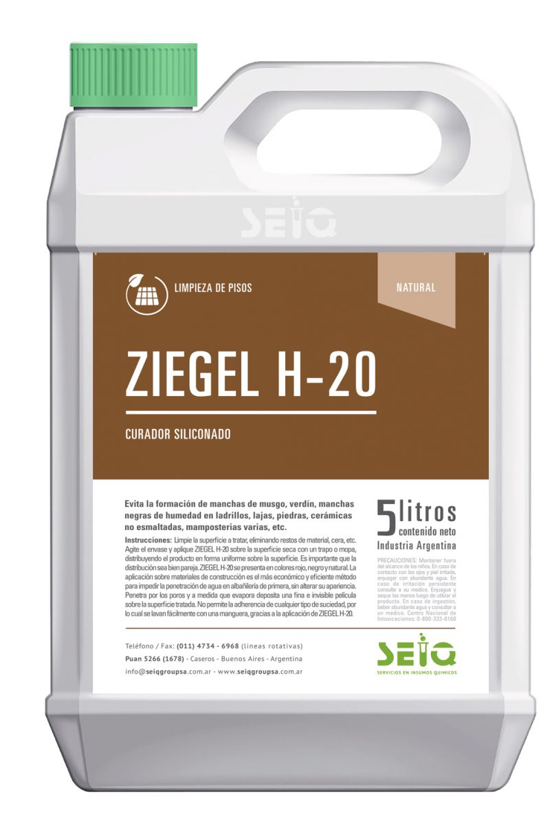 Seiq Zieguel H 20 Curador Siliconado Negro X5Lts NeoClean