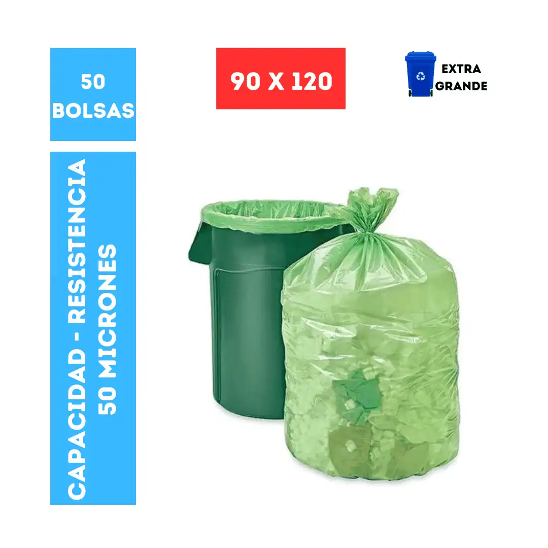 Bolsas de Consorcio 90 x 120 cm x 50 unid VERDE